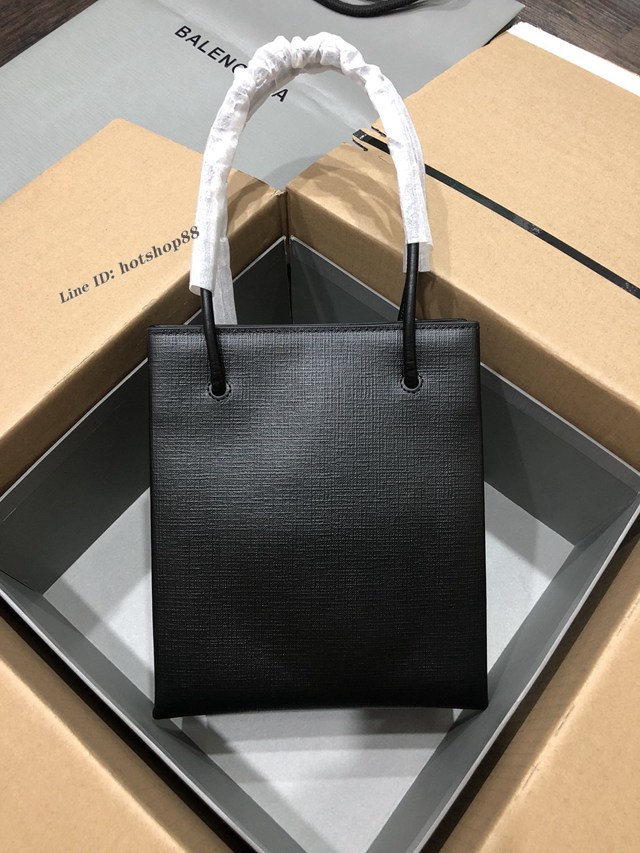 Balenciaga專櫃爆款牙籤紋小牛皮手提托特包 巴黎世家小號方形購物包 fyj1997